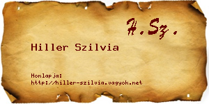 Hiller Szilvia névjegykártya