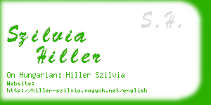 szilvia hiller business card